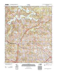 Mountain Island Lake 2013 topographic map thumbnail