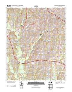 Southwest Durham 2013 topographic map thumbnail