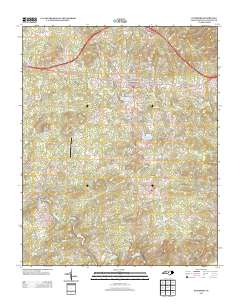 Pittsboro 2013 topographic map thumbnail
