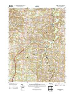 Carrolltown 2013 topographic map thumbnail