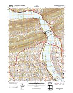 Harrisburg West 2013 topographic map thumbnail