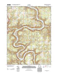 Kennerdell 2013 topographic map thumbnail