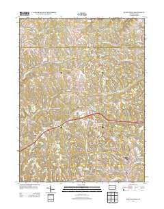 Burgettstown 2013 topographic map thumbnail