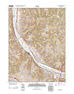 Ambridge 2013 topographic map thumbnail