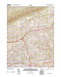Harrisburg East 2013 topographic map thumbnail