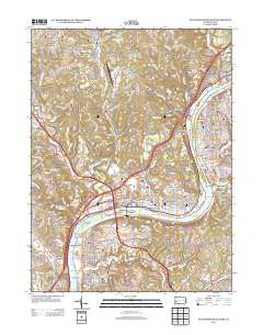 New Kensington West 2013 topographic map thumbnail
