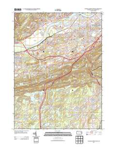 Wilkes-Barre West 2013 topographic map thumbnail