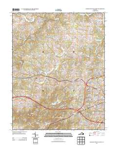 Charlottesville West 2013 topographic map thumbnail