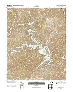 Philpott Lake 2013 topographic map thumbnail