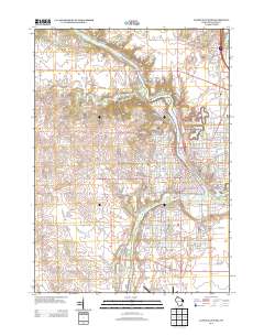 Janesville West 2013 topographic map thumbnail