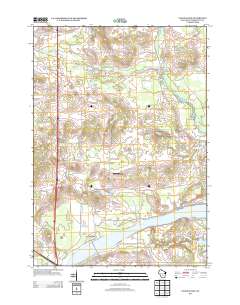 Packwaukee 2013 topographic map thumbnail