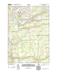 Wisconsin Rapids South 2013 topographic map thumbnail
