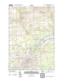 Wisconsin Rapids North 2013 topographic map thumbnail