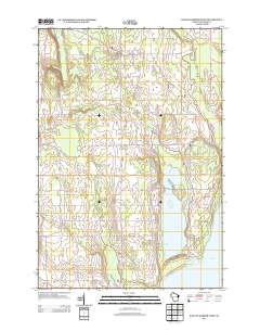 Baileys Harbor West 2013 topographic map thumbnail
