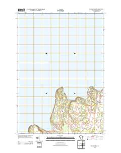 Ellison Bay 2013 topographic map thumbnail