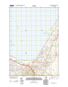 Green Bay East 2013 topographic map thumbnail