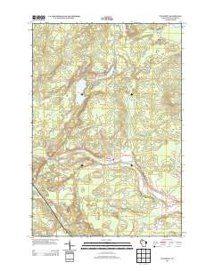 Couderay 2013 topographic map thumbnail
