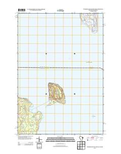 Washington Island NE 2013 topographic map thumbnail
