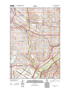 Saint Paul West 2013 topographic map thumbnail