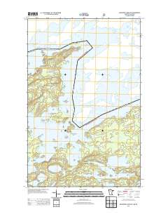 Basswood Lake East 2013 topographic map thumbnail