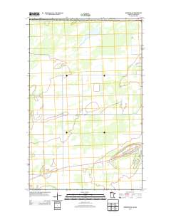 Warroad NW 2013 topographic map thumbnail