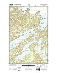 Basswood Lake West 2013 topographic map thumbnail