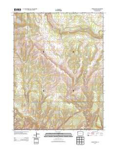 Zenobia Peak 2013 topographic map thumbnail