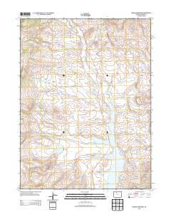 Hinman Reservoir 2013 topographic map thumbnail