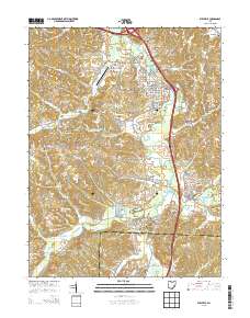 Byesville 2013 topographic map thumbnail