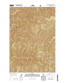 Burnt Strip Mountain 2013 topographic map thumbnail