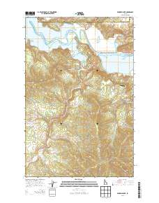 Benewah Lake 2013 topographic map thumbnail