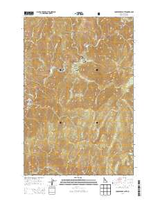 Huckleberry Butte 2014 topographic map thumbnail