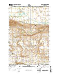 Frenchman Hills Lake 2014 topographic map thumbnail
