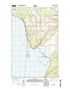 Lummi Bay 2014 topographic map thumbnail