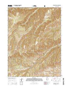 Strawberry Peak 2014 topographic map thumbnail