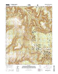 Woodenshoe Buttes 2014 topographic map thumbnail