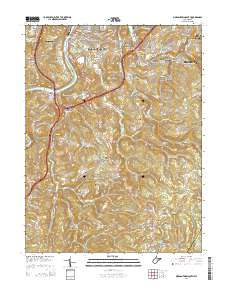 Morgantown South 2014 topographic map thumbnail