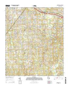 Porterdale 2014 topographic map thumbnail