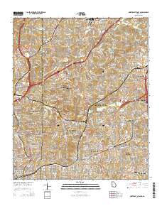 Northeast Atlanta 2014 topographic map thumbnail