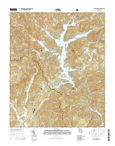 Lake Burton 2014 topographic map thumbnail