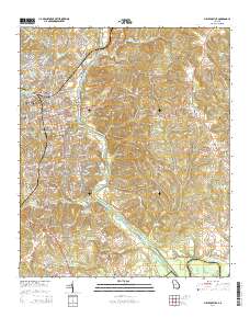Milledgeville 2014 topographic map thumbnail