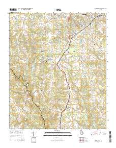 Watkinsville 2014 topographic map thumbnail