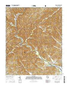 Tugaloo Lake 2014 topographic map thumbnail
