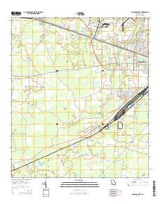 Waycross West 2014 topographic map thumbnail