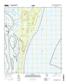 Cumberland Island South 2014 topographic map thumbnail