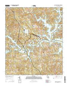 Lake Sinclair West 2014 topographic map thumbnail