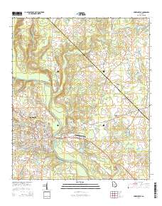 Hawkinsville 2014 topographic map thumbnail