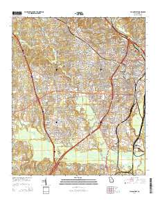 Macon West 2014 topographic map thumbnail