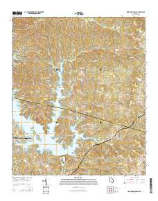 Lake Sinclair East 2014 topographic map thumbnail