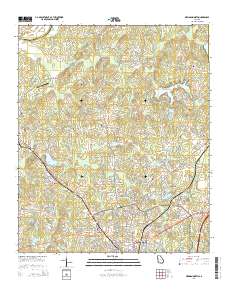 Newnan North 2014 topographic map thumbnail